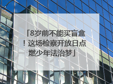 8岁前不能买盲盒！这场检察开放日点燃少年法治梦