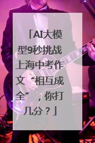 AI大模型9秒挑战上海中考作文“相互成全”，你打几分？