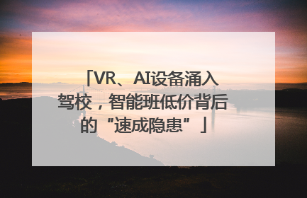 VR、AI设备涌入驾校，智能班低价背后的“速成隐患”